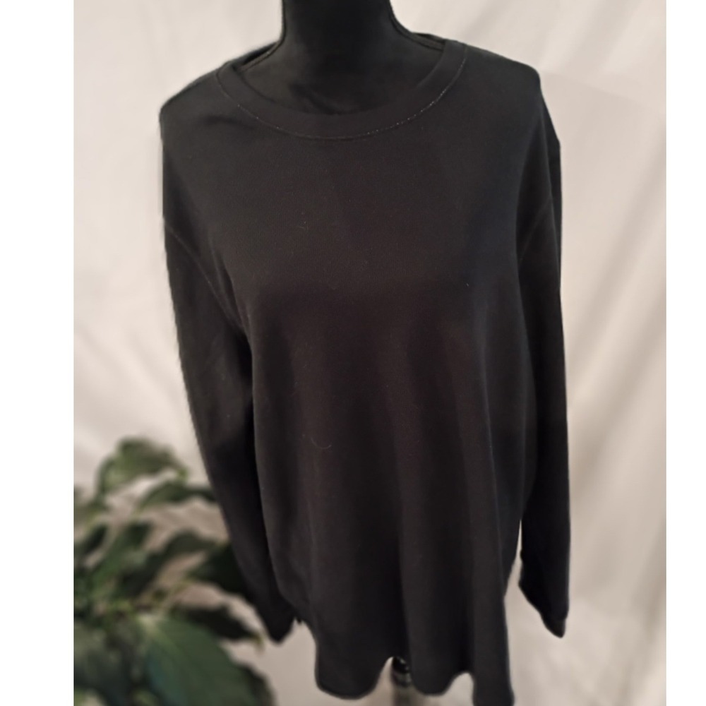 Legendary Outfitters Mens XL‎ Black Waffle Knit Thermal Long Sleeve Shirt Cotton